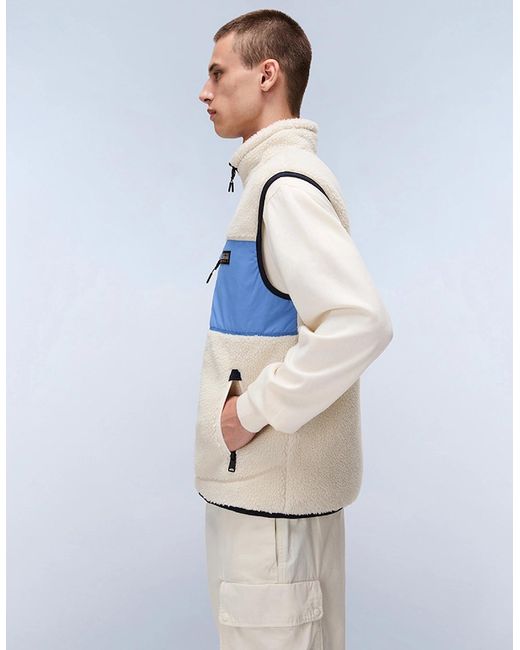 Napapijri Blue Yupik Fleece Vest for men