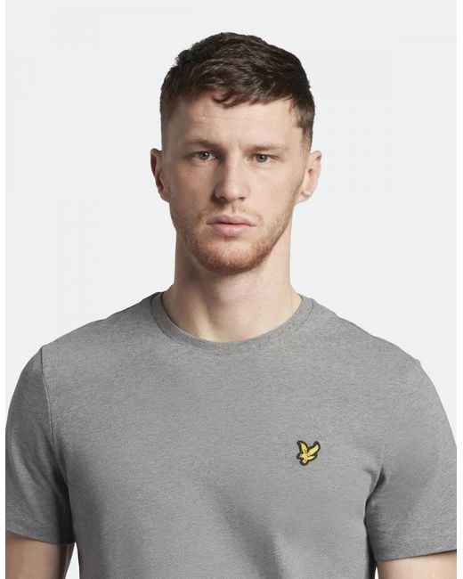 Lyle & Scott Gray Lyle & Scott Plain T-Shirt for men