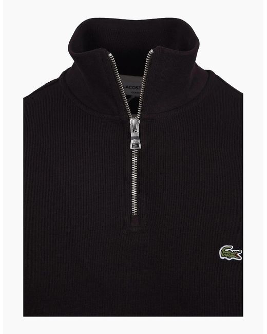 Lacoste Black Half Zip Sweatshirt for men