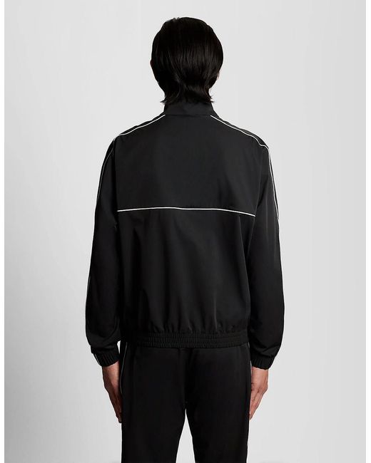 Lyle & Scott Black Lightweight Track Jacket for men