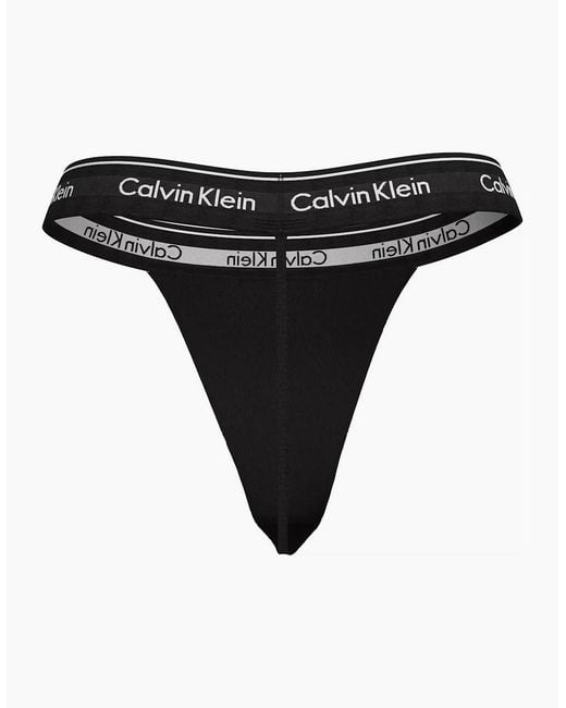 Calvin Klein Black Diamond Logo Print String Thong