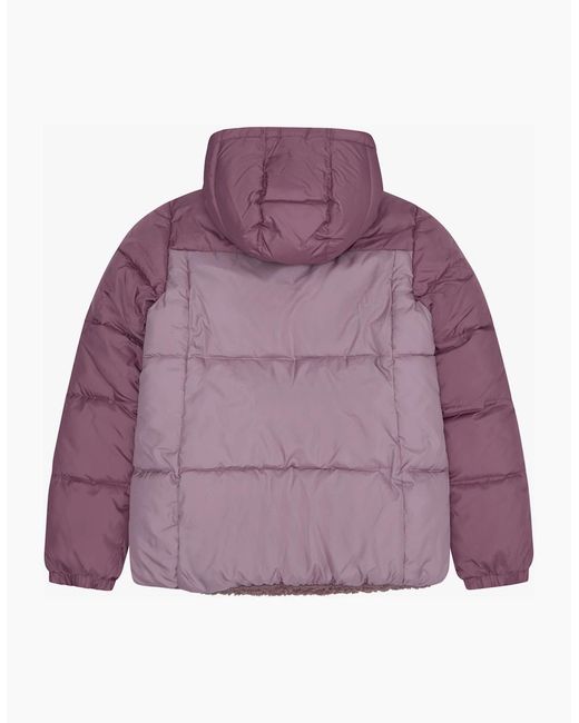 Reebok Purple Rb2103 Reversible Puffer Sherpa