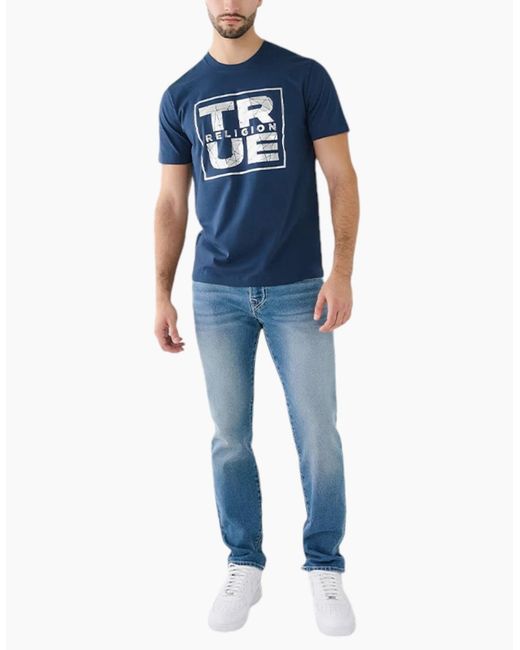 True Religion Red 107812 T Shirts Short Sleeve Buddha Soft Summer Crew Neck Tee for men