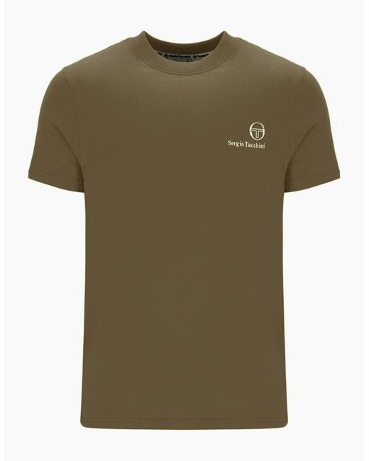 Sergio Tacchini Green Felton T-Shirt Dark for men