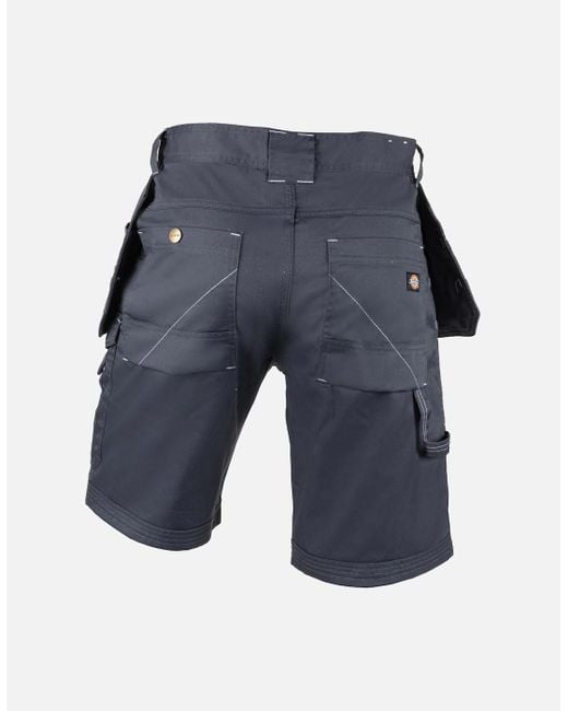 Dickies Blue Redhawk Pro Work Polyester Work Shorts for men