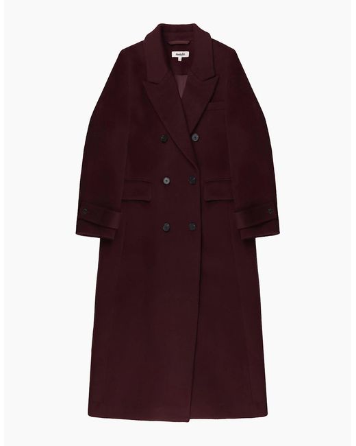 Ro&zo Red Bitter Chocolate Oversized Wool-Blend Coat