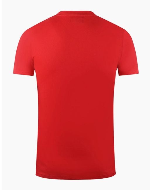 Aquascutum Red Large Bold London Aldis Brand Logo T-Shirt for men