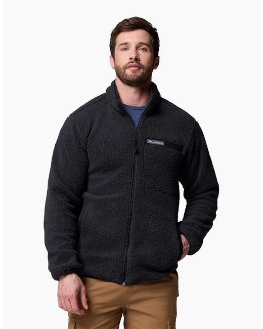 Columbia Blue Rugged Ridge High Pile Full Zip Fleece Jacket for men