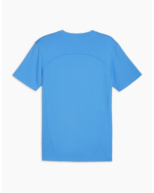 PUMA Blue Teamfinal Training Short Sleeve Performance T-Shirt for men