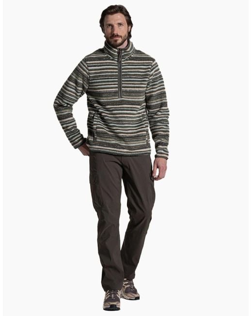 Craghoppers Gray Tatton Ii Contrast Striped Fleece Top for men