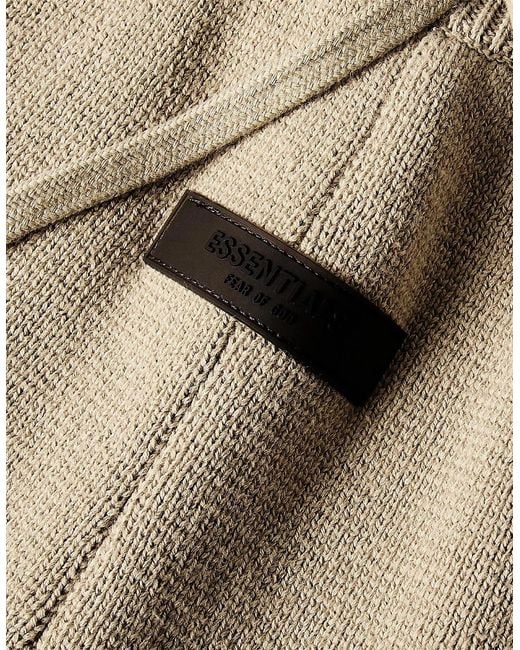 Fear Of God Natural Lounge Pants Open Hem Fleece Jogging Bottoms