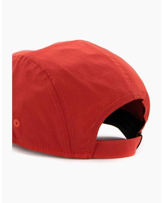 C P Company Red Chrome Logo Cap 455 for men