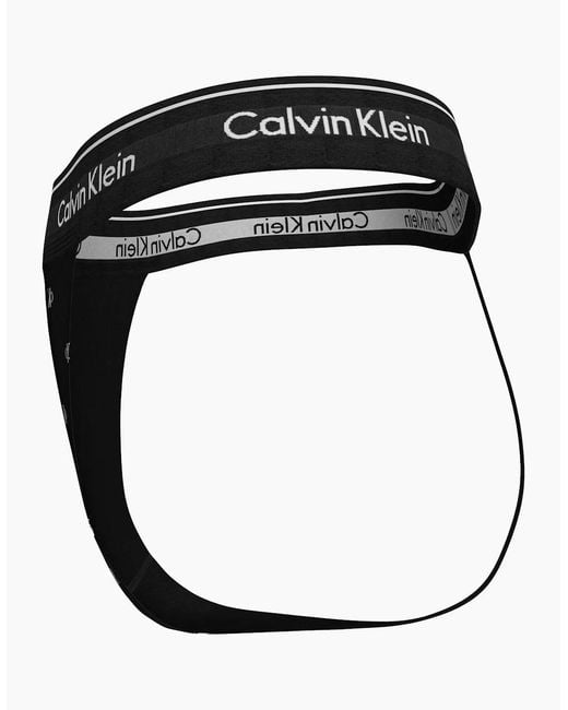 Calvin Klein Black Diamond Logo Print String Thong