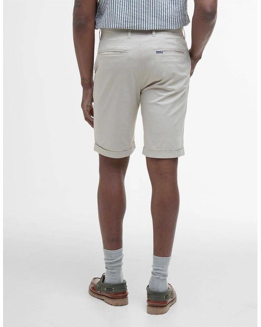 Barbour Gray Smart Chino Short for men
