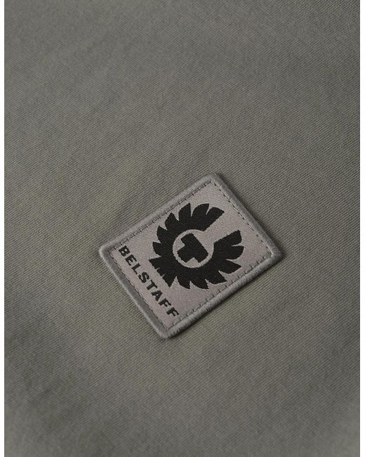 Belstaff Gray Patch Logo T-Shirt for men