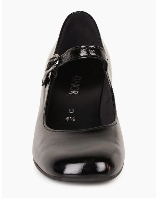 Gabor Black Glam Court Shoes