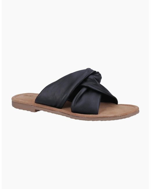 Hush Puppies Black Amy Wide Fit Sandals