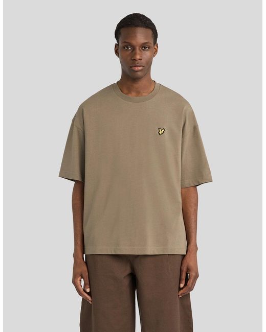 Lyle & Scott Natural Boxy Cotton T-Shirt for men