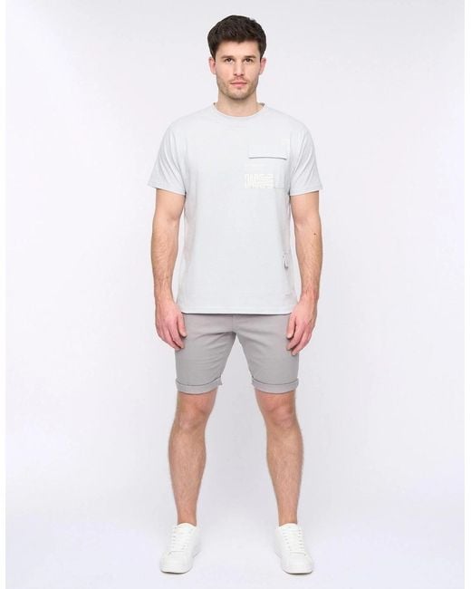 Duck and Cover Gray Moreshore Chino Shorts for men