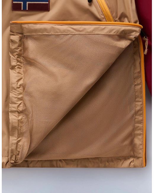 Napapijri Red Rainforest Ripstop Anorak Jacket for men