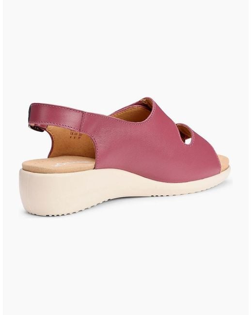 Hotter Pink Easy Ii Wide Fit Wedge Sandals