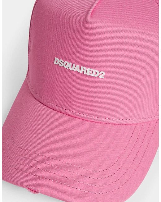 DSquared² Pink Mini Logo Baseball Cap for men