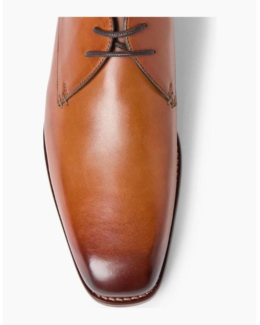 Oliver Sweeney Brown Antiqued Leather Derby Shoes for men