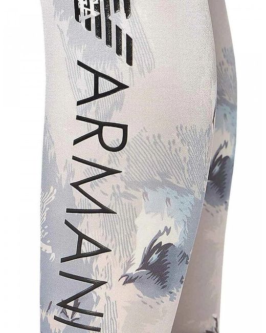 Emporio Armani Pink Bodywear Visibility Leggings, Birds Powder Print