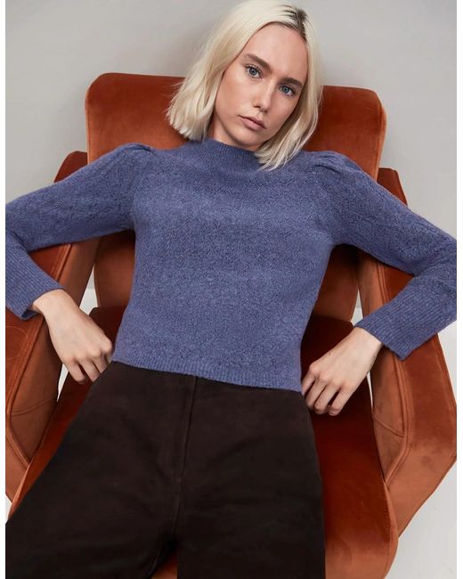 Ro&zo Blue Pointelle Knit Jumper