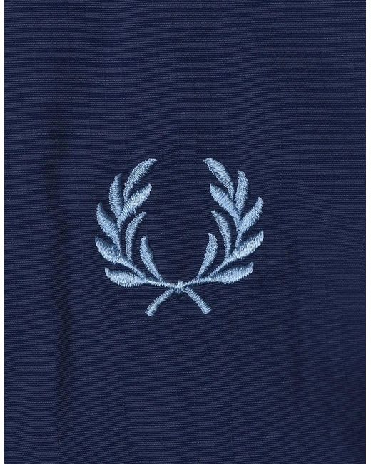 Fred Perry Blue Cropped Ripstop Parka Tennis for men