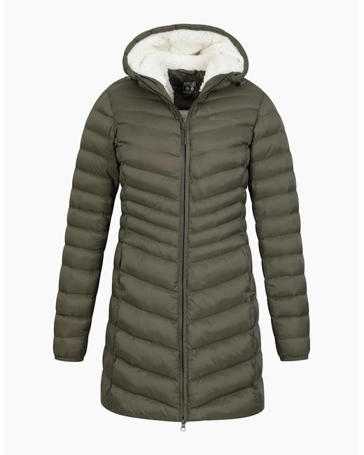 Mountain Warehouse Green Ladies Florence Faux Fur Lined Padded Jacket