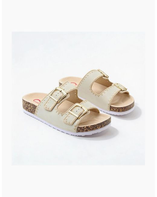 Heavenly Feet White Sandy Mules Sandals