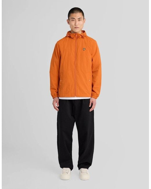 Lyle & Scott Orange Water Resistant Hooded Jacket for men