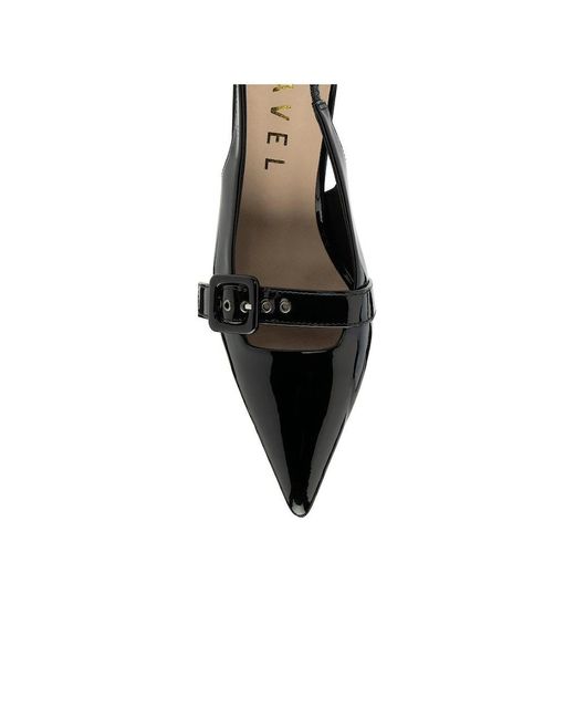 Ravel Black Dalry Slingback Court Shoes