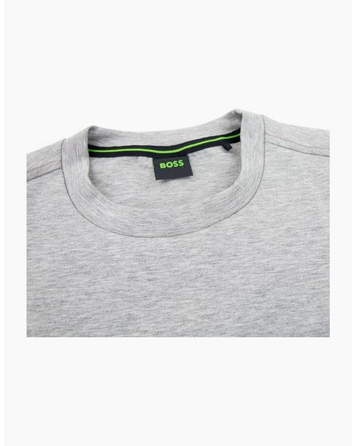 Boss White Salbo Iconic Curved Logo Sweatshirt 059 for men