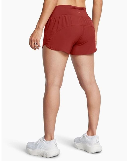 Under Armour Red Launch Pro 3 Running Shorts With Elasticated Waistband