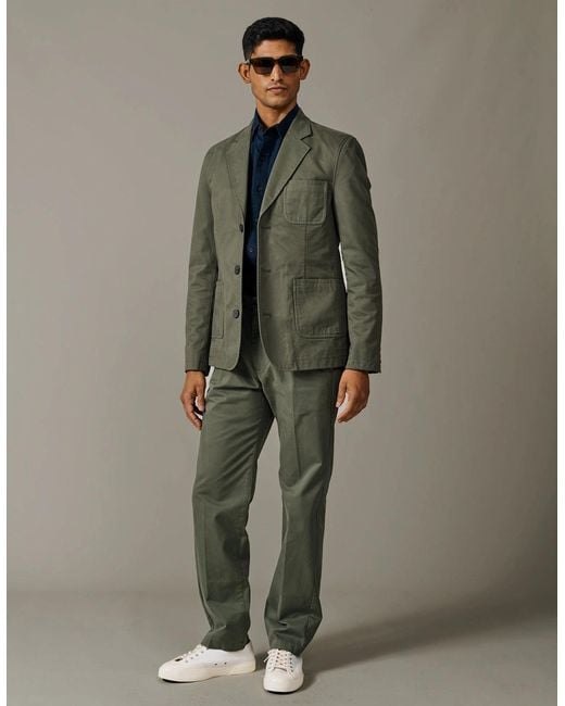 aubi Green Mareham Patch Pocket Jacket for men