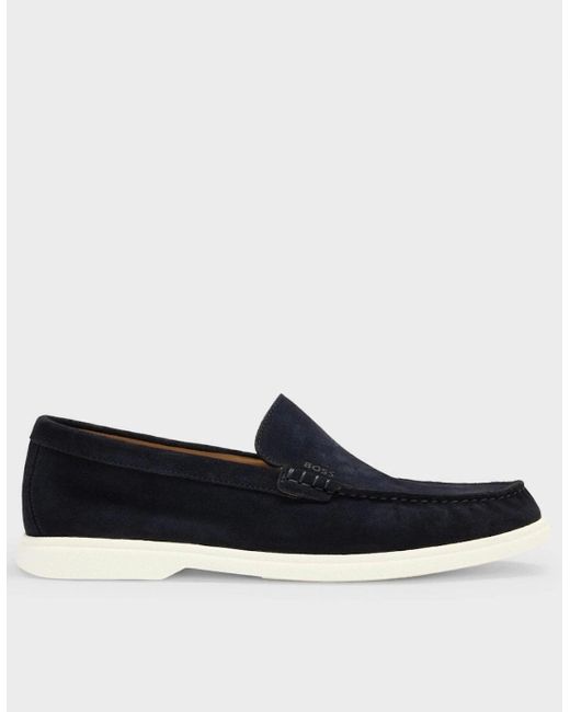 Boss Blue Boss Sienna Suede Loafers for men