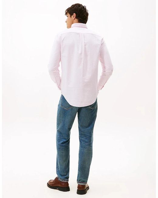 Tommy Hilfiger Pink Heritage Oxford Stripe Rf Shirt 0D2 Rose Petal for men