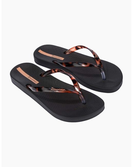 Ipanema Black Anatomic Connect Ii Fem Flip Flops