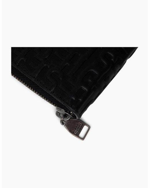 DIESEL Black Coin Zip Billfold Wallet for men
