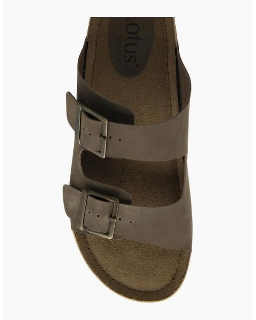 Lotus Brown St Ives Mule Sandals for men