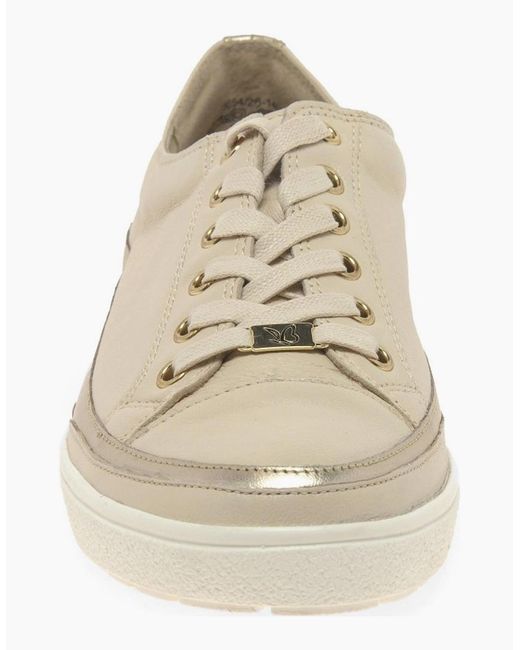 Caprice White Star Casual Lace Up Trainers