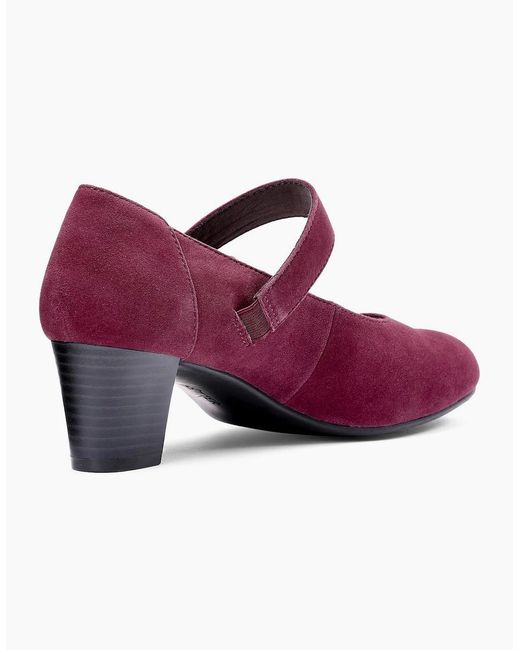 Hotter Purple Duet Wide Fit Mary Jane Shoes
