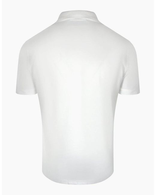 DIESEL White Small Triangular Logo Polo Shirt for men
