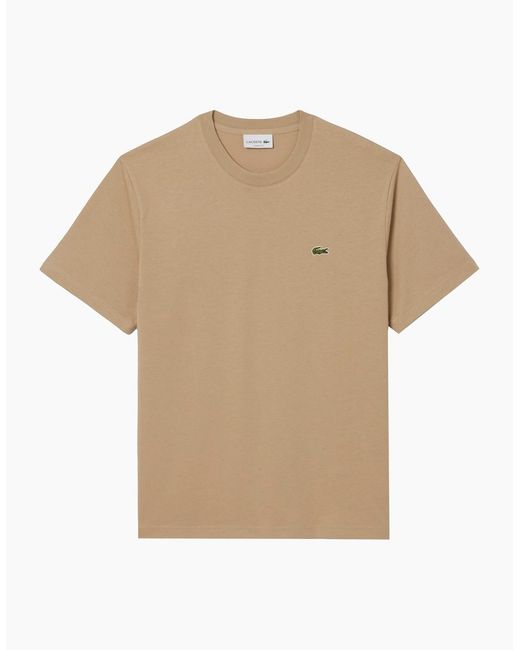 Lacoste Natural Th7318 Classic Fit Cotton T-Shirt for men