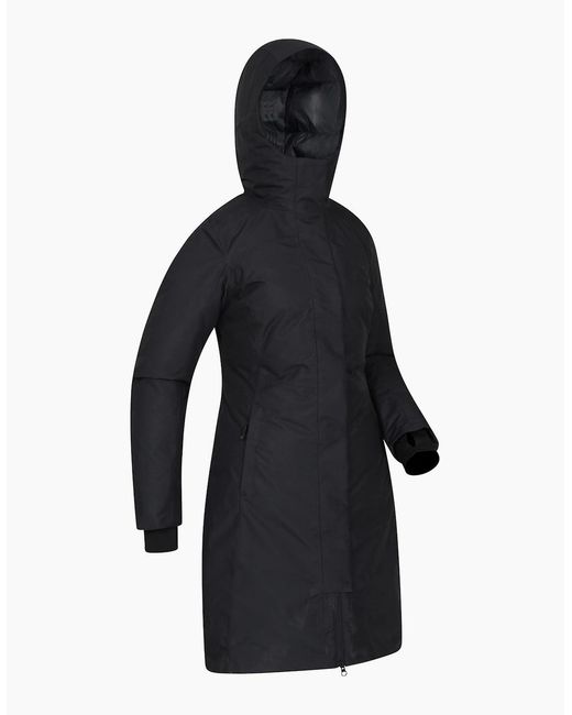 Mountain Warehouse Black Ladies Polar Down Long Length Hybrid Jacket