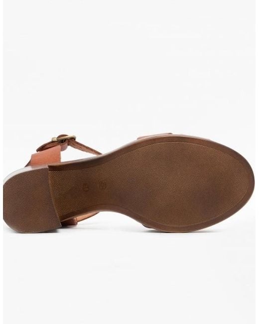 Hush Puppies Brown Georgia Leather Sandals Tan