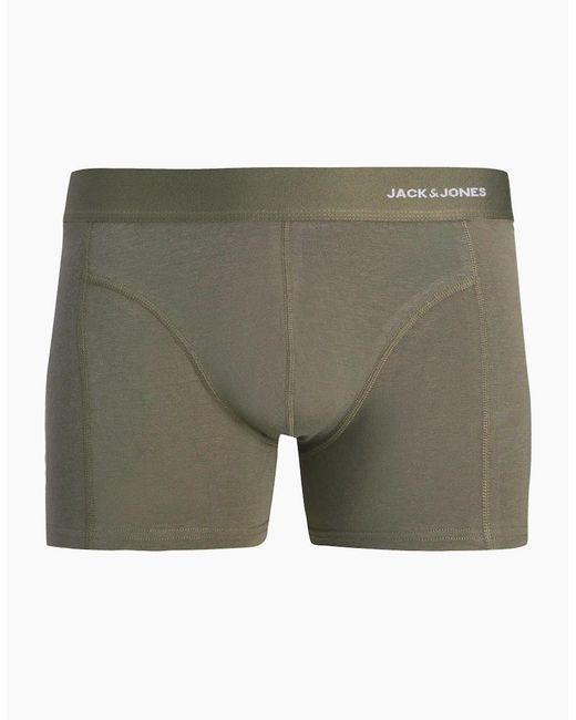 Jack & Jones Blue Jac Gabriel Bamboo Trunks 3 Pk Smokey//Seagrass