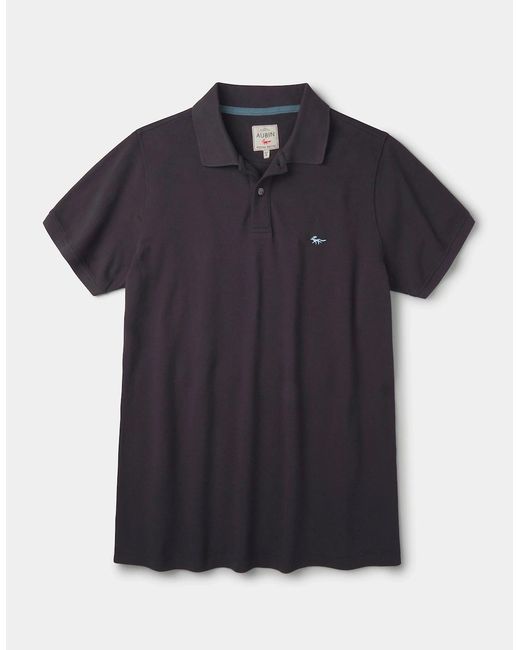 aubi Black Oliver Pique Polo for men